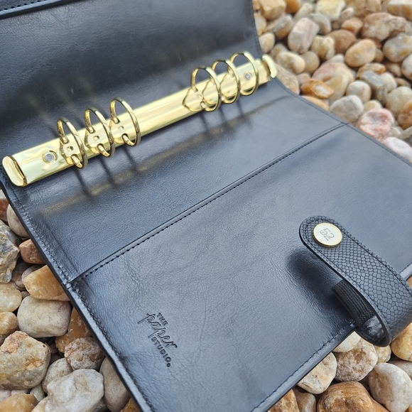 Daytimer Leather Planner 6 Ring Binder Journal Notebook Holder Snakeskin - Picture 7 of 15